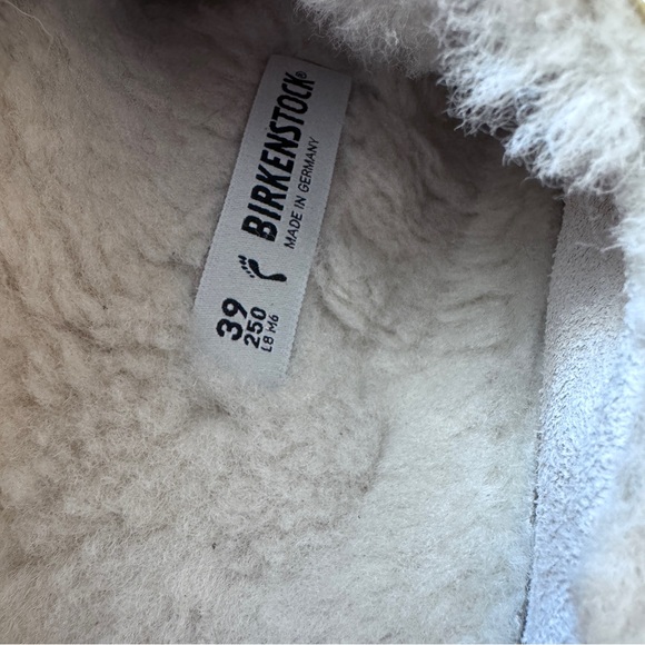 NEW Women’s Birkenstock Cream Boston Teddy Clogs faux Shearling Sz EU39/US8-8.5 - Picture 6 of 8